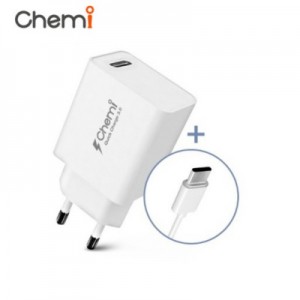 케미 QC3.0 C타입 1포트 18W 급속 가정용 충전기(CtoC 케이블포함) HEA-031