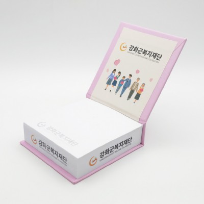 Blossom 측면인쇄 풀컬러 하드양장 점착 메모지-소