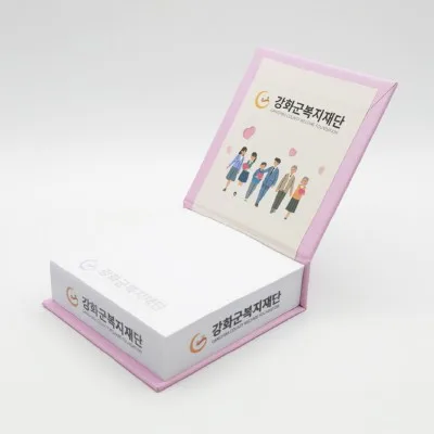 Blossom 측면인쇄 풀컬러 하드양장 점착 메모지-소