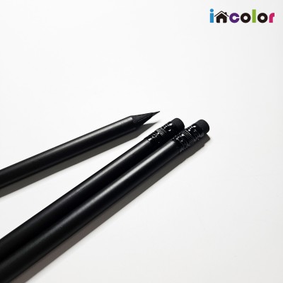 incolor 고주파 6본입 흑목 원형 연필 (B)