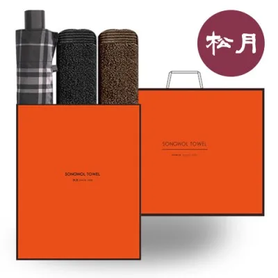 송월 프리미엄 O.G 우산&타올 3매 세트7 (SW3단체크1P+SW옴므190G 30수 2P)