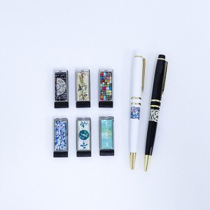 나빌레라 자개USB 금장볼펜2종세트 블랙에디션(전통문양) (8G~32G)