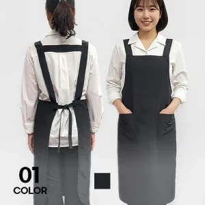 주방 미니멀 피치 멜빵 H형 앞치마 남녀공용 단체 행사
