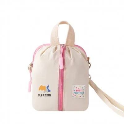 Blossom 마카롱 컬러 배색 스트랩 미니 파우치 1P