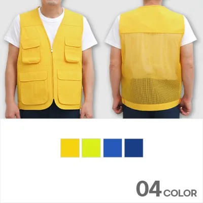 썸머 등망사 현장조끼 남성 여성 통풍 작업 유니폼 M-3XL