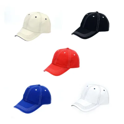 골프스티치 6각 볼캡 배색 라인 야구모자 (5color)