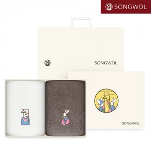 송월 2026 달이별이 복토끼 추석 타올 150g 2P