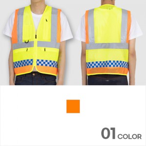 안전 반사 배색 망사조끼 남성 여성 통풍 현장 유니폼 L-3XL