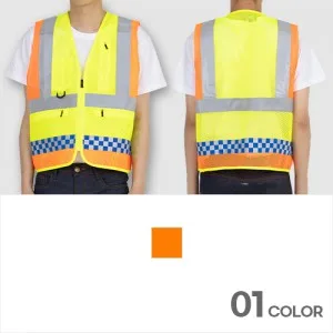 안전 반사 배색 망사조끼 남성 여성 통풍 현장 유니폼 L-3XL