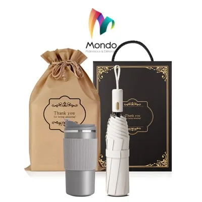 MONDO몬도 텀블러 선물세트 450ml 텀블러1+3단자동우산 1개 기프트세트