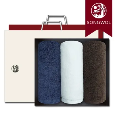 송월타올 블랑 190g (30수/40*80cm) 3매입 선물세트(박스+쇼핑백 포함)