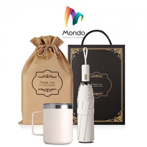 MONDO몬도 텀블러 선물세트 360ml스텐머그컵 1개+3단자동우산 1개 기프트세트