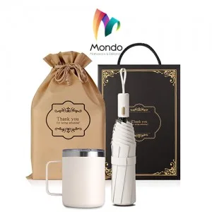 MONDO몬도 텀블러 선물세트 360ml스텐머그컵 1개+3단자동우산 1개 기프트세트
