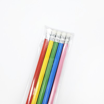 incolor OPP 5본입 비비드 육각 연필 (B)
