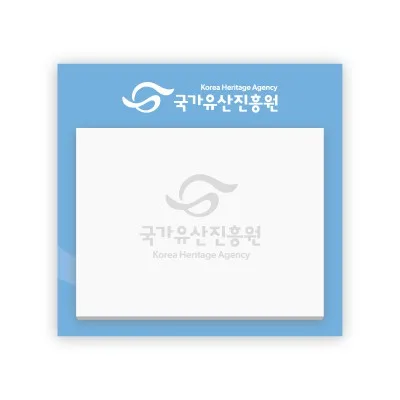 (Blossom) 1도인쇄 점착메모지 뒷대지형 (100x76mm) 1P