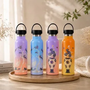 나빌레라 오색 자개 아트 텀블러 (화병송학)