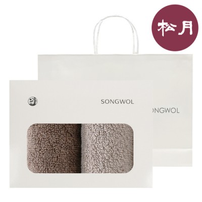 송월타월 150G 30수 2매입 오픈박스 세트 + 쇼핑백