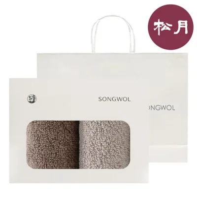 송월타월 150G 30수 2매입 오픈박스 세트 + 쇼핑백