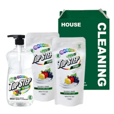 탑스텝 친환경 주방세제 기프트세트 3호 (본품550ml+리필300ml 2개)