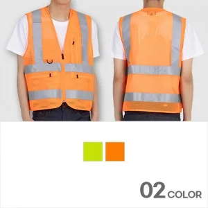 고급 망사 안전반사조끼 남성 여성 단체행사 통풍 유니폼 L-3XL