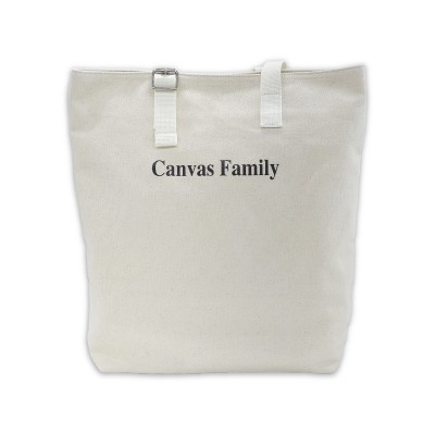 (Canvas Family) 아일렛 버클 포인트 에코백 베이지