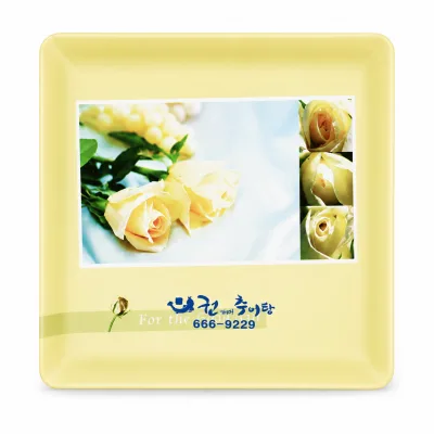 무광멜라민 정사각쟁반 3P