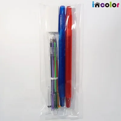 incolor 문구세트 OPP6 (색연필2+6색볼펜1+지우개1)