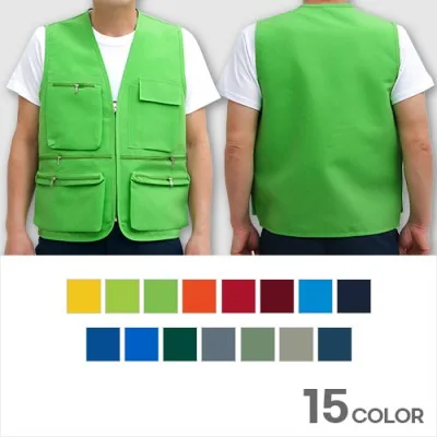 남성 여성 포켓 조끼 M-3XL 단체 행사 작업 유니폼