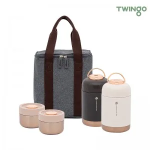 트윙고 뉴트윙클 죽통 보온도시락 1540ml- 4종세트