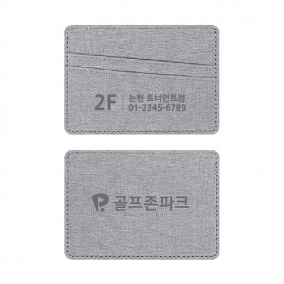 Blossom 데님 스타일 패브릭 3칸 카드지갑 1P