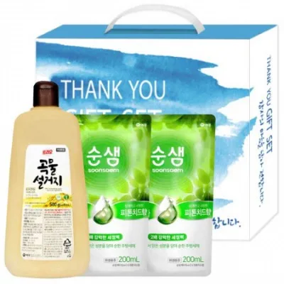 애경곡물설거지용기.순샘리필2p 선물세트