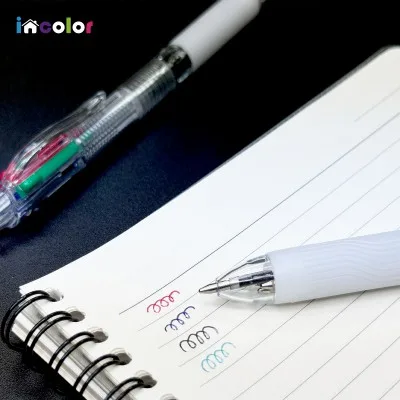 incolor 잘 써지는 클리어 4색 볼펜