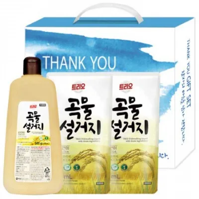 애경곡물설거지용기.리필2p 선물세트