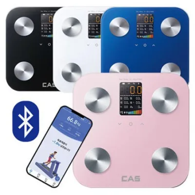 카스 CAS 와이드 컬러 디스플레이 블루투스 체지방 고성능 스마트 체중계 BFA-S8(한글지원)