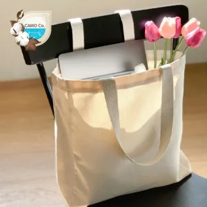 카모 캔버스 에코백 M자형