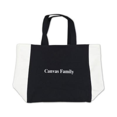 (Canvas Family) 블랙&화이트 리버서블 에코백