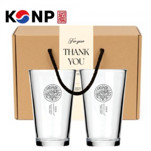 한국전통 K컬쳐 곤룡포 샤이닝 글라스컵 480ml 2P 기프팅