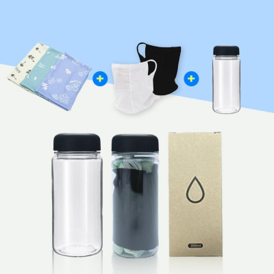 패턴 쿨타올 + 메쉬 귀걸이 멀티스카프 + 보틀 350ml SET