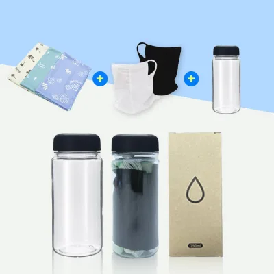 패턴 쿨타올 + 메쉬 귀걸이 멀티스카프 + 보틀 350ml SET
