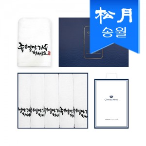 송월타월 좋은일만가득하세요 5매세트+쇼핑백