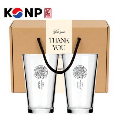 한국전통 K컬쳐 곤룡포 샤이닝 글라스컵 480ml 2P 기프팅