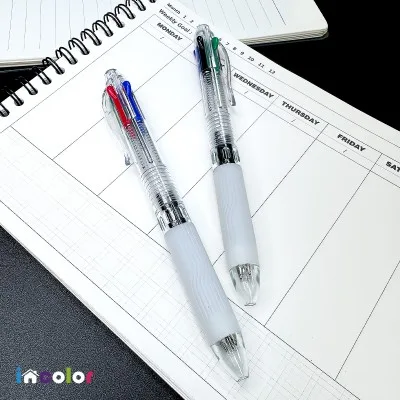 incolor 잘 써지는 클리어 4색 볼펜