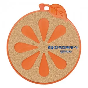 오렌지 콜크냄비받침