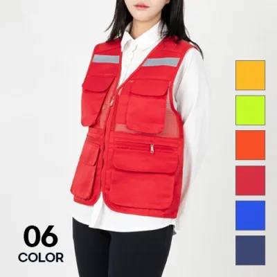 퍼펙트 야광띠 망사 안전조끼 남성 여성 반사 현장 유니폼 M-4XL