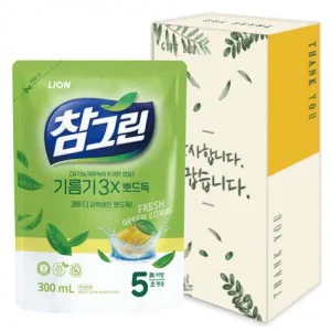 참그린 녹차리필 300ml 선물세트