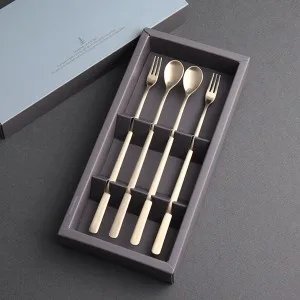 그레이스 티타늄골드 롱티스푼롱포크4P