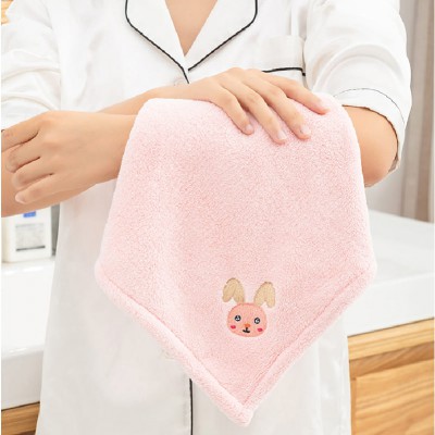 Blossom 핑크 토끼 캐릭터 고리형 핸드 타월 1P