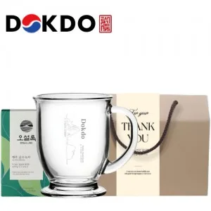 한국전통 K컬쳐 독도 40240 클래식 글라스 머그컵 440ml 오설록 기프팅