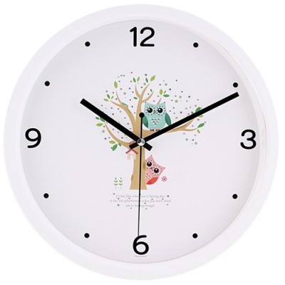 부엉이큐빅무소음벽시계5117