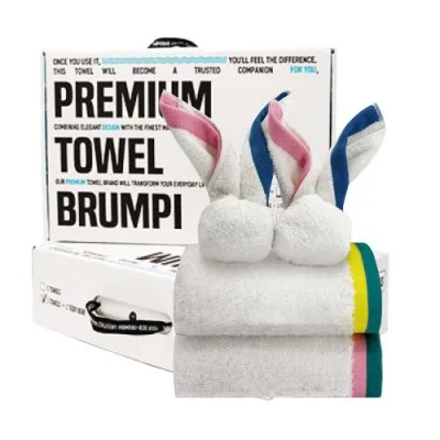 2Towel+2HandTowel 브룸피 뱀부 프리미엄 타올 40수 200g 기프트 세트